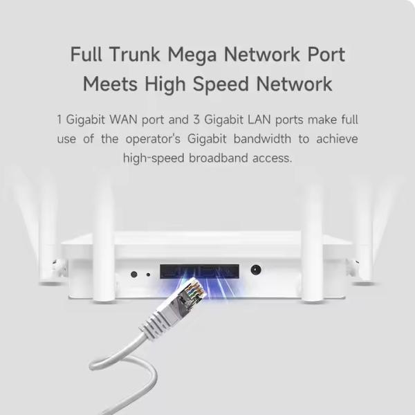 AX3000 WIFI6 Router Gigabit 2.4G/5GHz 802.11AX Amplificador de señal inalámbrica Amplificador de banda doble 5G Sistema WPA3 para oficina en el hogar