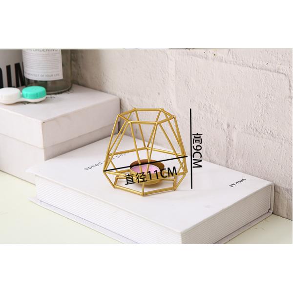 Simple Iron geometric Candle Holder Wedding Home Gem Candle stand Craft