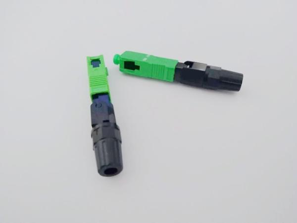 SC / APC 55mm Fiber Fast Connector Embedded Structure High Reliability