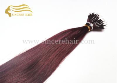 24 Micro Nano Remy Human Hair Extensions for sale, 24 Inch 1.0 Gram #99J Color Pre Bonded Nano Hair Extensions For Sale
