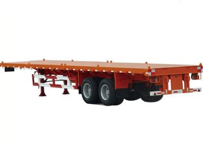 12R22.5 alaranjado reboque liso KEMI Two Axle Flatbed da plataforma de 40 pés