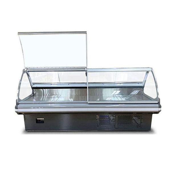 Tienda de carnes/supermercado/congeladora de vidrio de acero inoxidable para almacenar carne fresca