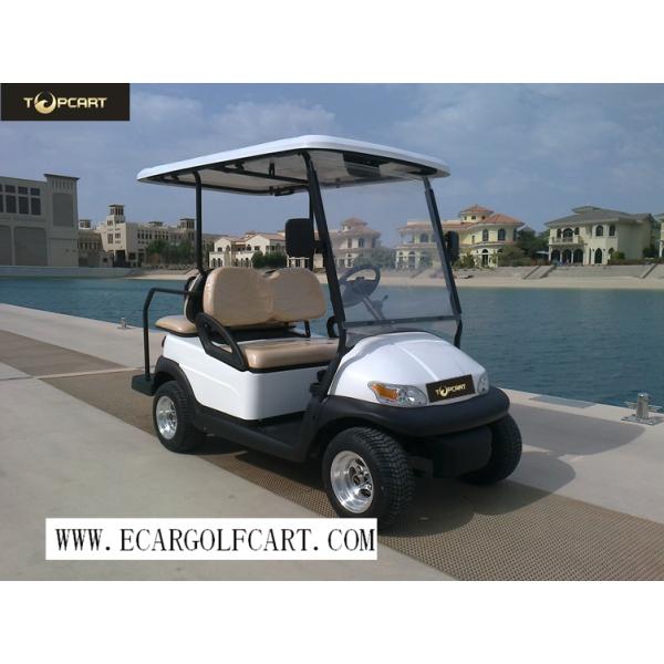 Low Speed 4 Seater Golf Cart Sightseeing Clubcar PP Material High Performance