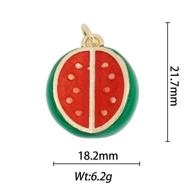 Waterproof Colorful Fruit Necklace Pendant Non Tarnish Stainless Steel Diy Fruit Jewelry Charms Charms for Jewelry Making