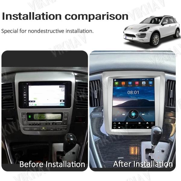 9.7 дюймовый Android авто стерео Для 2003-2007 Toyota Alphard GPS навигация Мультимедийный проигрыватель Беспроводной Carplay BT 4G