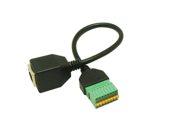 RJ45-8pins to Ethernet-LAN-Wired-Network-Adapter Cable pin space 2.5mm