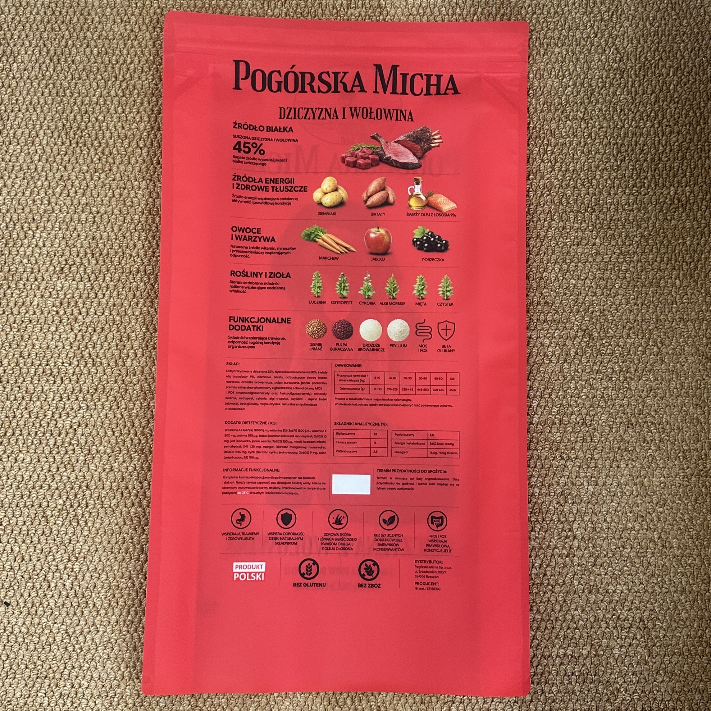 12kg Digital Printed Quad Seal Dog Food Packaging Bag | High Barrier Resealable Zipper Large Format Pet Food Stand Up Pouch OEM Custom Printed Dog Feed Packaging