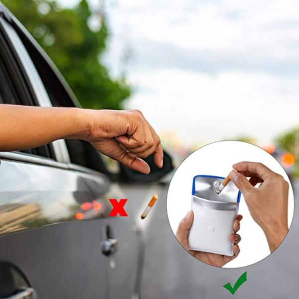 Компакт мешка золы сигареты PVC Ashtray кармана ЕВА OEM портативный придает огнестойкость непахучему