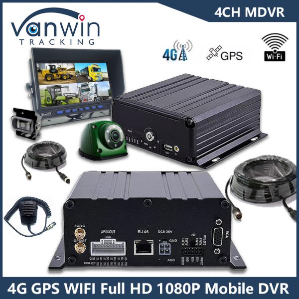 4CH GPS 4G WiFi Mobile DVR Full HD 1080P Car Camera HDD Mdvr For Bus Van Truck Vehicle