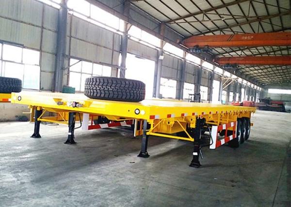 Suspensão do caminhão BPW 20 Ton Flatbed Trailer do recipiente do leito Q235