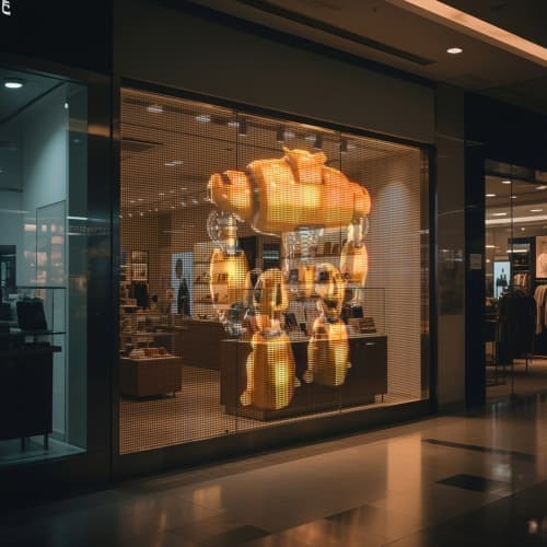 Indoor Adhesive Transparent Flexible LED Film Crystal Screen Display Panel Transparent LED Film Screen for Glass