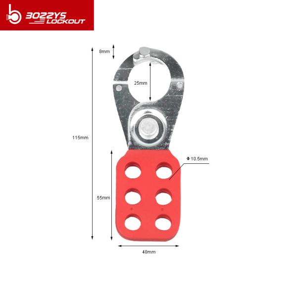 6 Hooks Steel Lockout Hasp Anti Rust Vinyl Resin Insulating