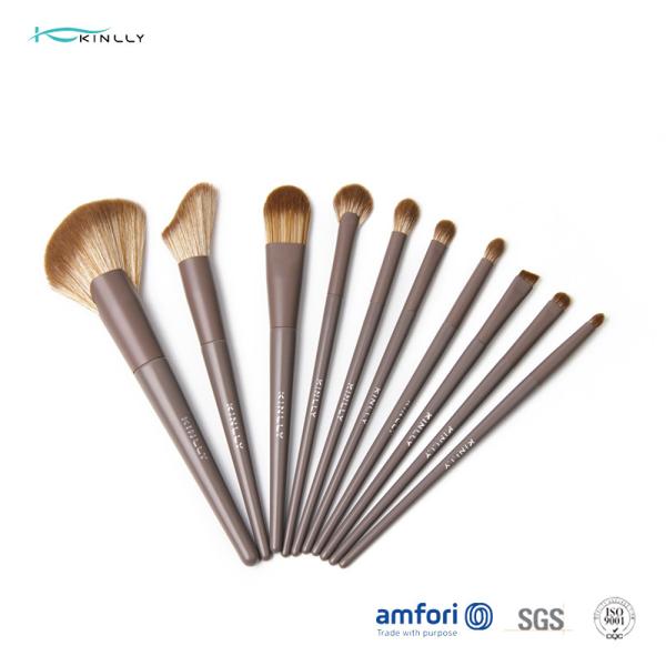10pcs Aluminium Ferrule Full Face Makeup Brush Set