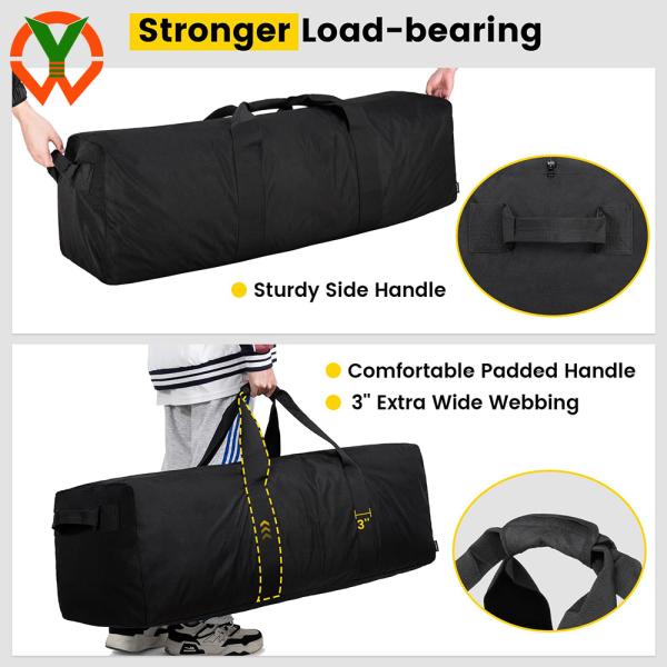 Bolsa de bolsillo extra grande de 120L Bolsas plegables para campamento y equipo de fin de semana Almacenamiento durante la noche para viajes