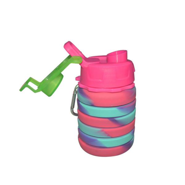 Бутылка складное подгонянное 500ml Multi силикона спорт цветов выпивая