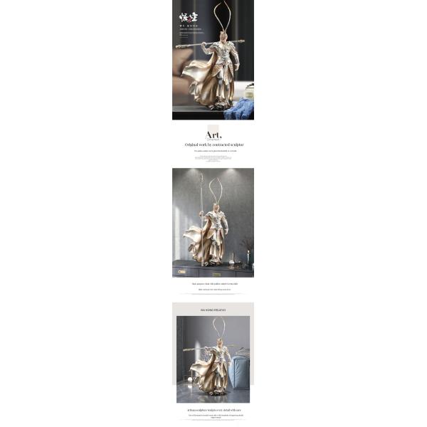 Ornaments Black Mythology Wukong Golden Hoop Desktop Figure Monkey King vs Buddha TV Cabinet Decor