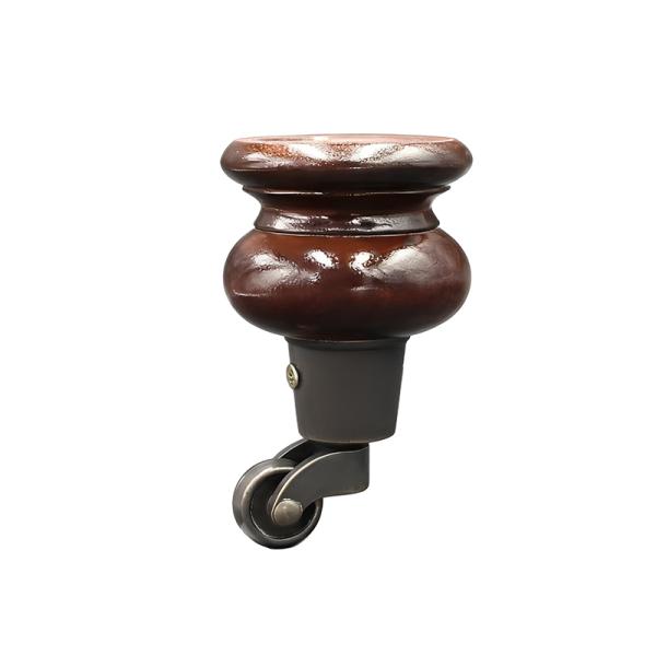 Caster-Equipped Solid Wood Sofa Feet Wooden Cabinet & Coffee Table Furniture Support Feet Wooden Legs TV Stand Feet