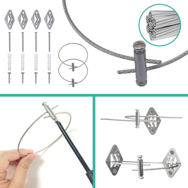 Nickel Metal Furniture Safety Straps Nontoxic Silver Grey Color