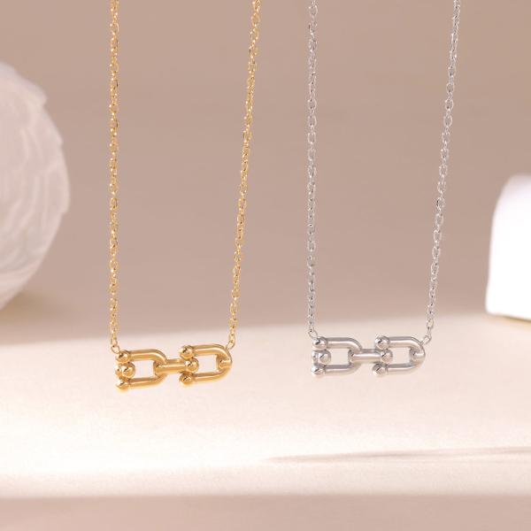 Collier de pendentif en acier inoxydable pour femmes