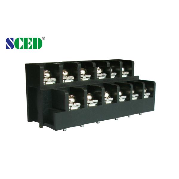 20A Barrier Terminal Block Pitch 11mm Plastic PA66 Brass Two Levels