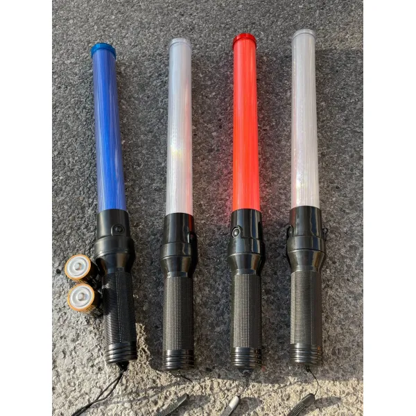 High-Intensity LED Traffic Baton Durable & Rechargeable Safety Signal Wand