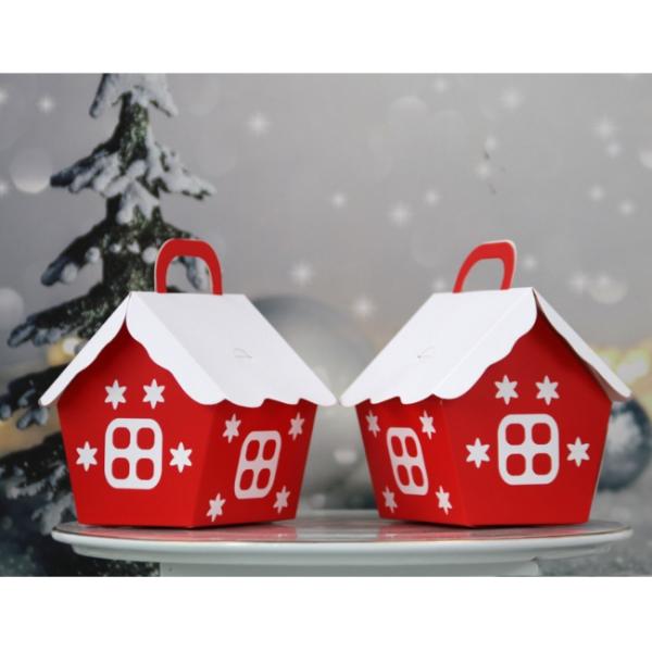 Подарочная коробка 8*6*10cm 15g дома пищевых контейнеров таможни рождества снега бумажная