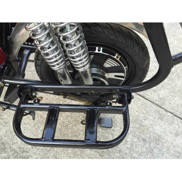 450W Adult Electric Bicycle Red Battery Operated Bikes With Motorcyle Seat Steel Frame