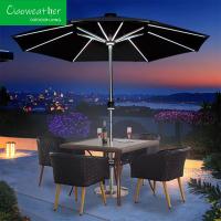 Facilities de loisirs personnalisé milieu pôle jardin piscine parapluie pour les meubles d'extérieur et de couleur personnalisée