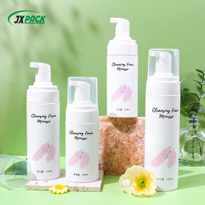 PET Round Face Cleanser Bottles , Plastic Hand Soap Pump Bottles With Silicone Brush