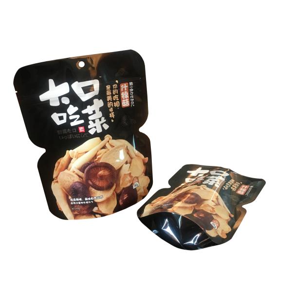sustainable metalized stand up plastic bag eco friendly packaging for dried fruits and vegetables
