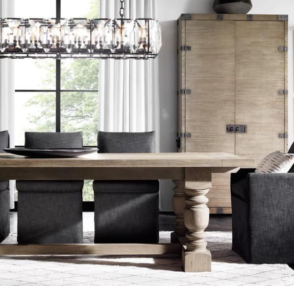 Armadura Harlow Cristal Rectangular Lustrero de 62' hecho a medida
