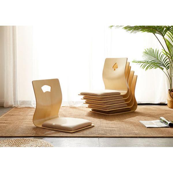 Estilo japonés cómodo silla de tatami apilada de madera silla de ocio sin piernas acento tatami apilada de madera japonés