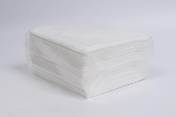 KILINE PET Pâte de bois pliée lingettes de laboratoire maille en relief Tissu de nettoyage blanc jetable Lint bas pour le nettoyage industriel