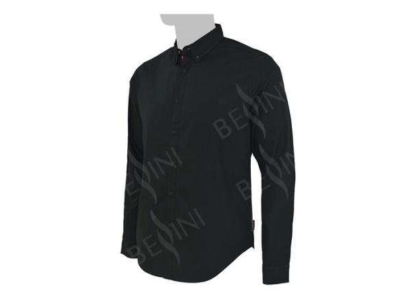 Black Cool Style Custom Work Shirts With Collar Highly Comfortable And Durable