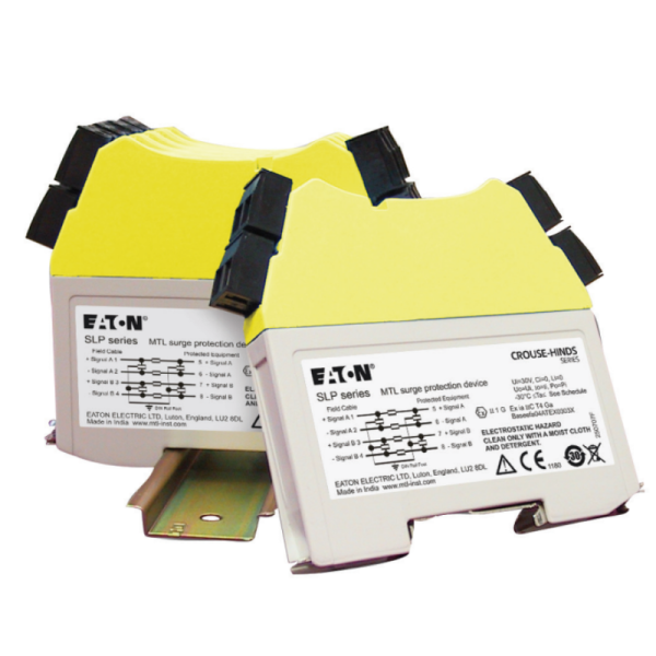 EATON SLP07D 7V DC Dual Channel 20kA DIN Rail Mount Signal Surge Protection Device for RS485 Analog I/O