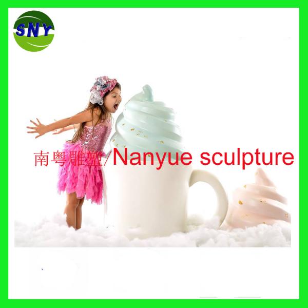 props and model  icecream cute item as fiberglass statue in garden/ plaza/ shopping mall/photographer