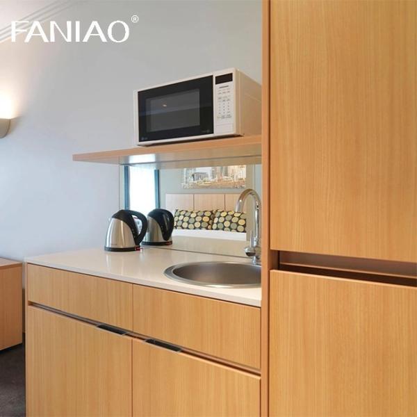 Кухонный столик с шкафом Мини-отель Апартамент Кухня Модульные меламинные кухонные шкафы