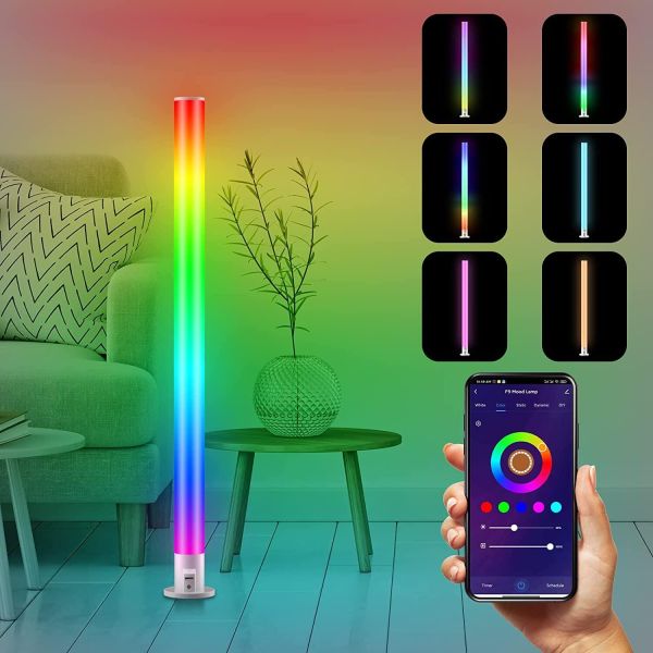 360 Degree Emitting LED Mood Lamp with APP Control and 22W RGB Corner Floor Lamp