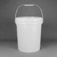 22L branco pintura plástica Pail With Lid de 5 cubetas plásticas do galão