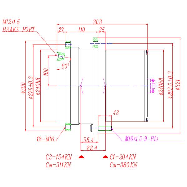 11000Nm Редуктор планетарной коробки передач для привода колес