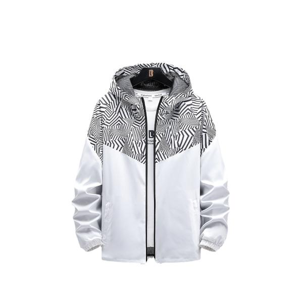 Waterproof Windproof Men's Coat Trendy Thin Anorak Regular Sleeve Style 100% Polyester