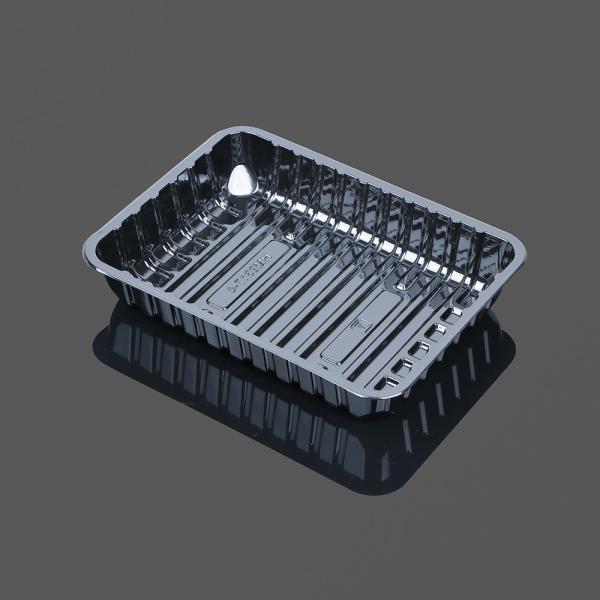 Disposable Black PET Plastic Food and Meat Packaging Tray For Supermarket