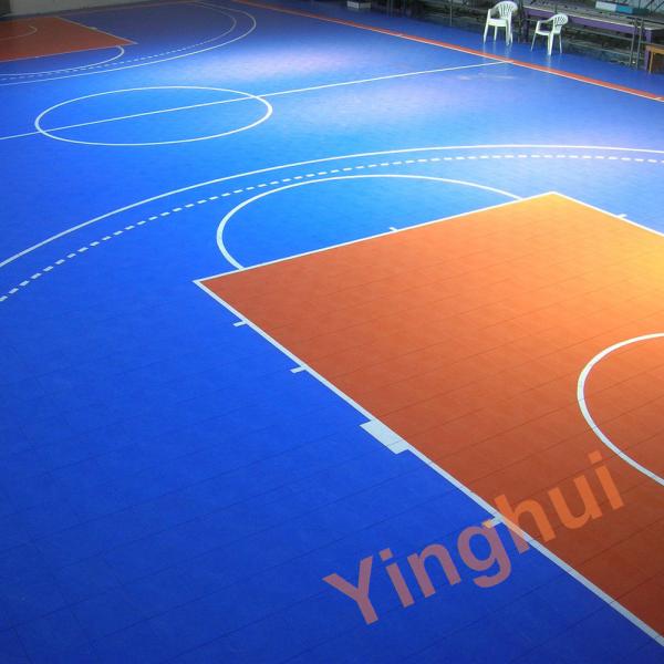 Piso deportivo antideslizante para baloncesto en interiores, suelo deportivo modular para interiores