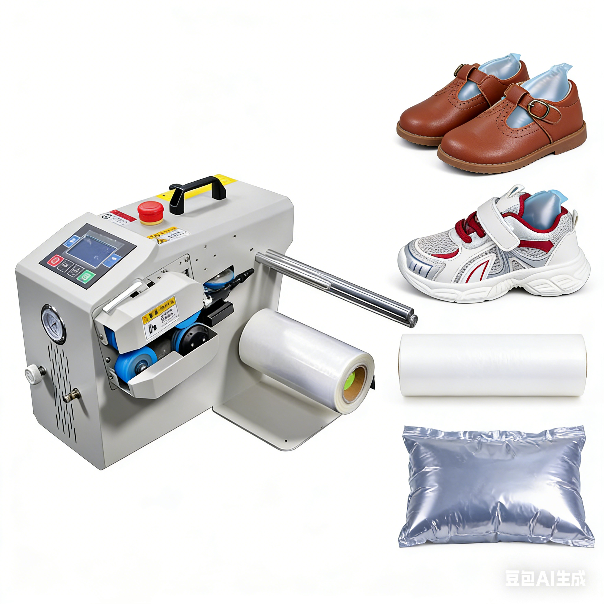 Air Cushion Bubble Film Machine Air Pillow Packaging Making Machine for Air Filling Shoe Trees Airbag Packing