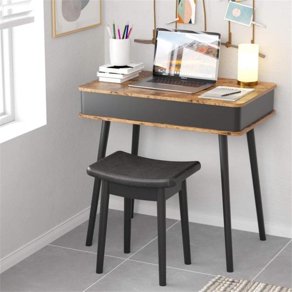 NC Painting 80cm Length Dresser Table With Mirror And Stool