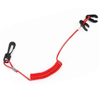 Cordão de segurança flutuante elástico para jet ski 18 mm bobina vermelha para embarcação