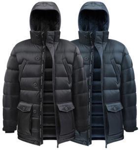 90 / 10 Mens Down Parka With YKK Water Resistant Zippers RDS Certificated