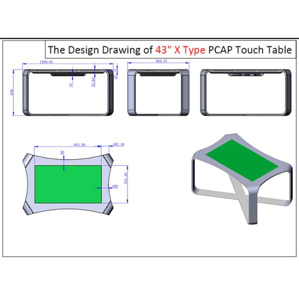 43 inch Smart Touch Table Lcd Table Smart Windows Interactive Multitouch Lcd Computer Advertising Screen