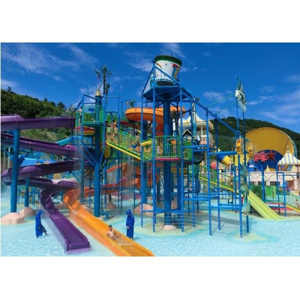 Водные горки стеклоткани анти- УЛЬТРАФИОЛЕТОВОЙ спортивной площадки Aqua коммерчески