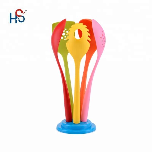 Silk Printing Logo Kitchen Utensil Set Durable Nylon 8-Piece Kitchen Cooking Utensils